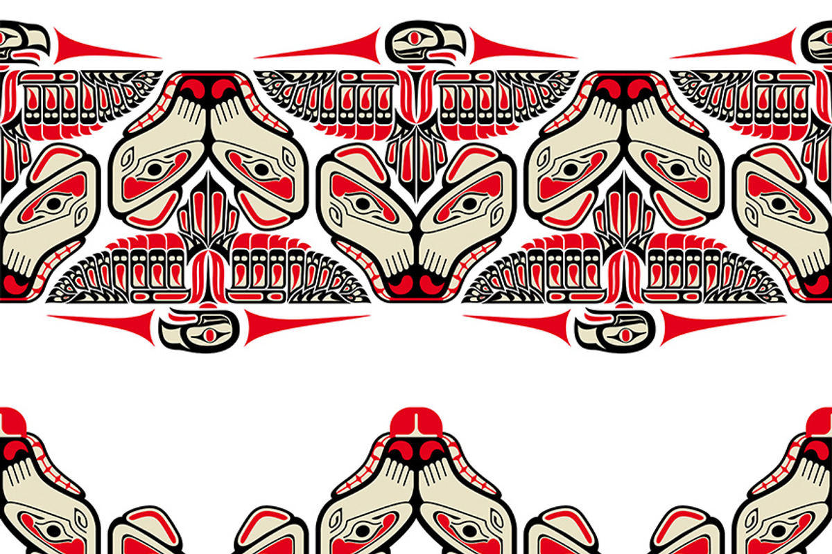 Haida styled seamless patterns (12x) preview 2