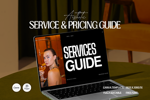 Black & Orange Service Guide, a Marketing Template by My Template Studio