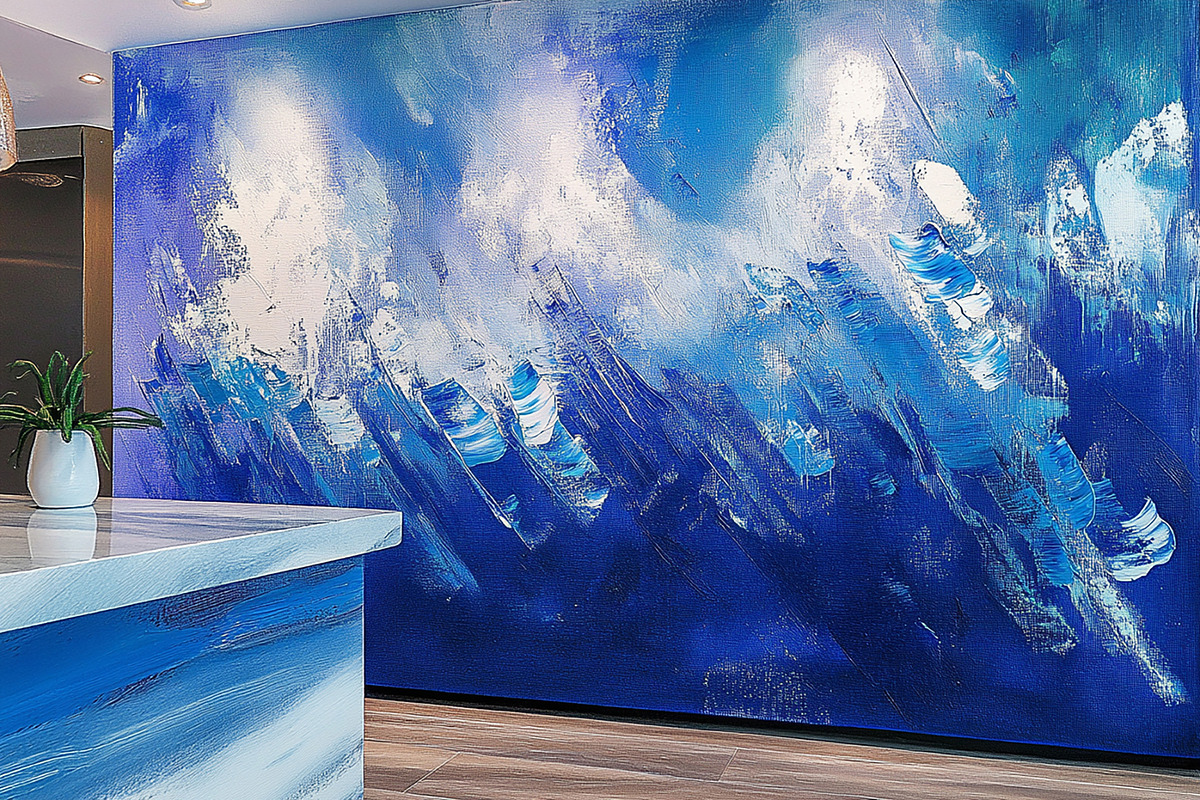 Deep Blue Abstract Backgrounds, a Background Graphic by Elena Dorosh (Photo 3 of 9)