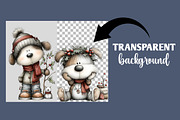 Whimsical Dog Christmas Clipart, an Illustration by Designworld (Thumbnail 2 of 6)