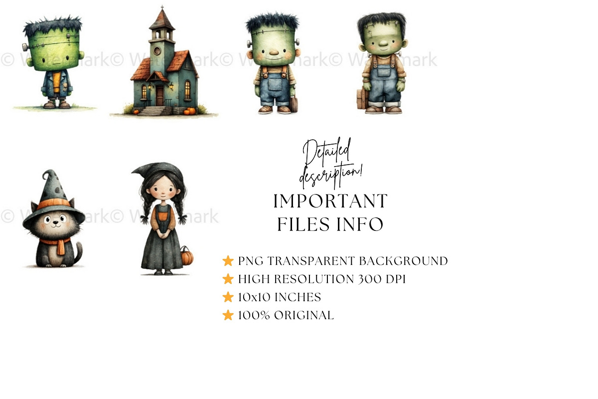 Spooky Halloween Clipart Bundle, a Seasonal Illustration by Nicole Branger Art (Photo 12 of 22)