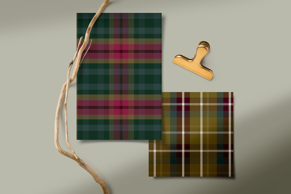 Christmas Plaid Vector Patterns, a Pattern Graphic by Bloomart Studio (Photo 4 of 6)