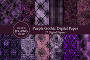 Purple Gothic Digital Paper, a Seasonal Illustration by Designworld (Thumbnail 1 of 6)