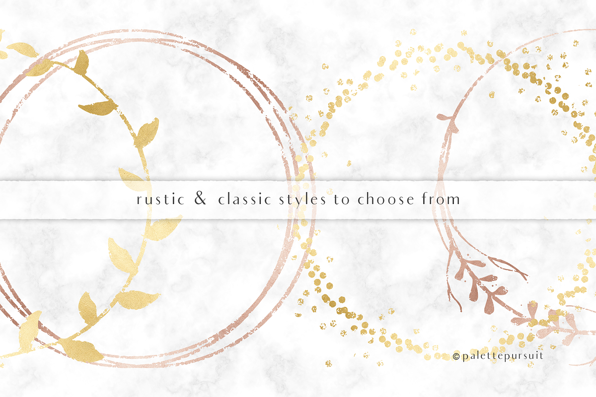 Gold & Rose Gold Circle Frames, an Object Graphic by Palette Pursuit (Photo 3 of 7)