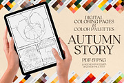 Autumn Story - Coloring Pages, an Object Illustration by Deveze Art & Co (Thumbnail 1 of 6)