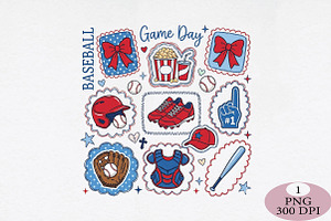 Baseball Game Day PNG, an Illustration by Daily.Designs