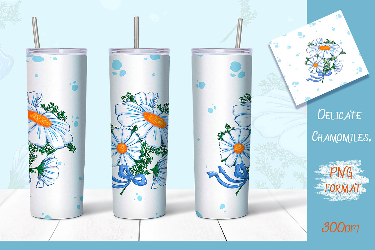 Chamomile Tumbler sublimation design, a Graphic by Maycat_store (Photo 2 of 6)