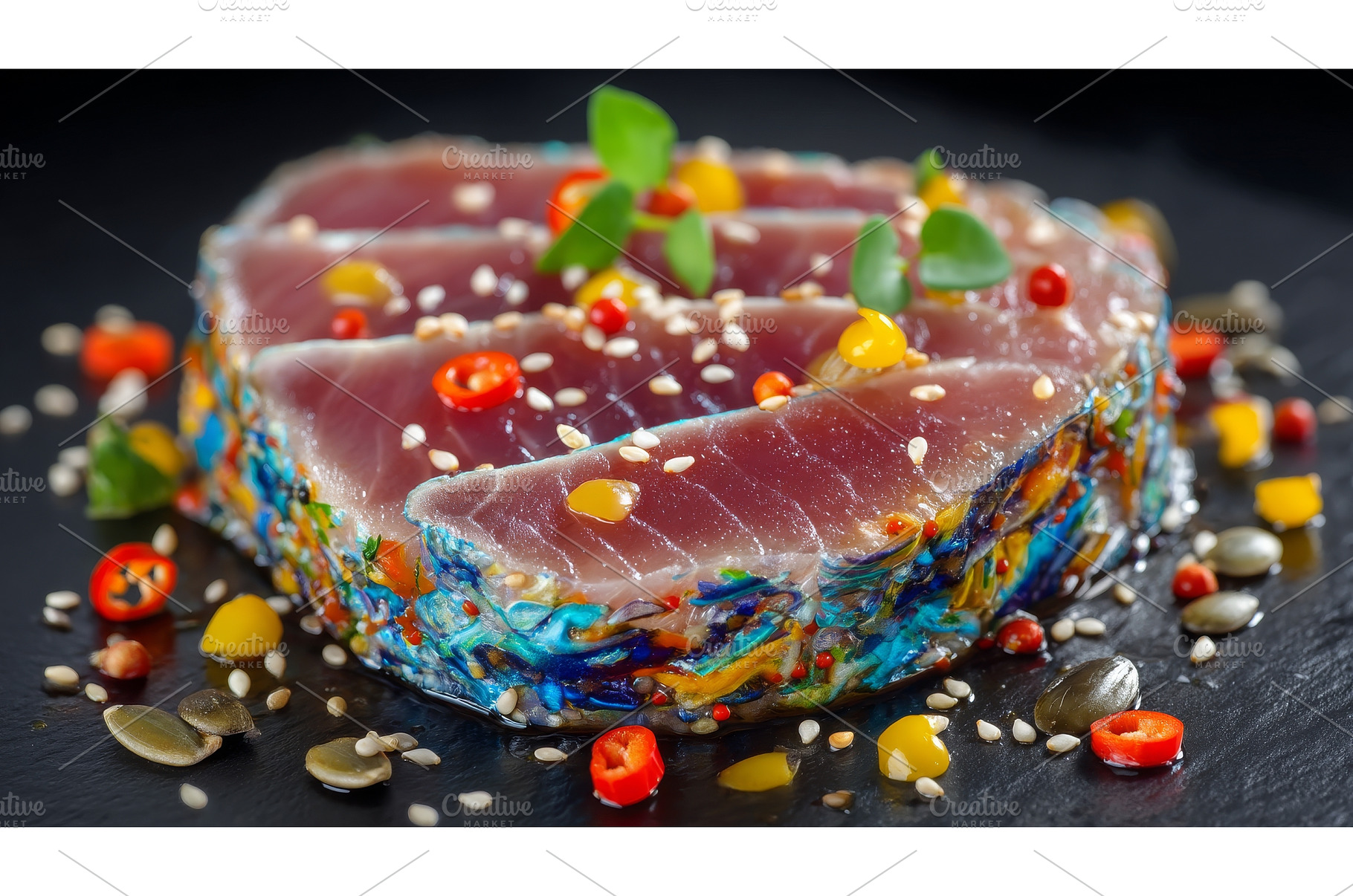 A delicate tuna tartare tower is, a Nature Photo by ZinetroN
