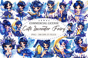 Whimsical Cute Lavender Fairy, a Seasonal Illustration by designcity5 (Thumbnail 1 of 5)