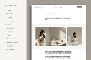 Crafts & Courses Squarespace 7.1 Web