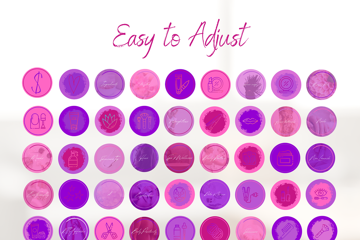 55 Beauty Instagram Highlight covers, a Social Media Template by The Social Stuff (Photo 2 of 8)