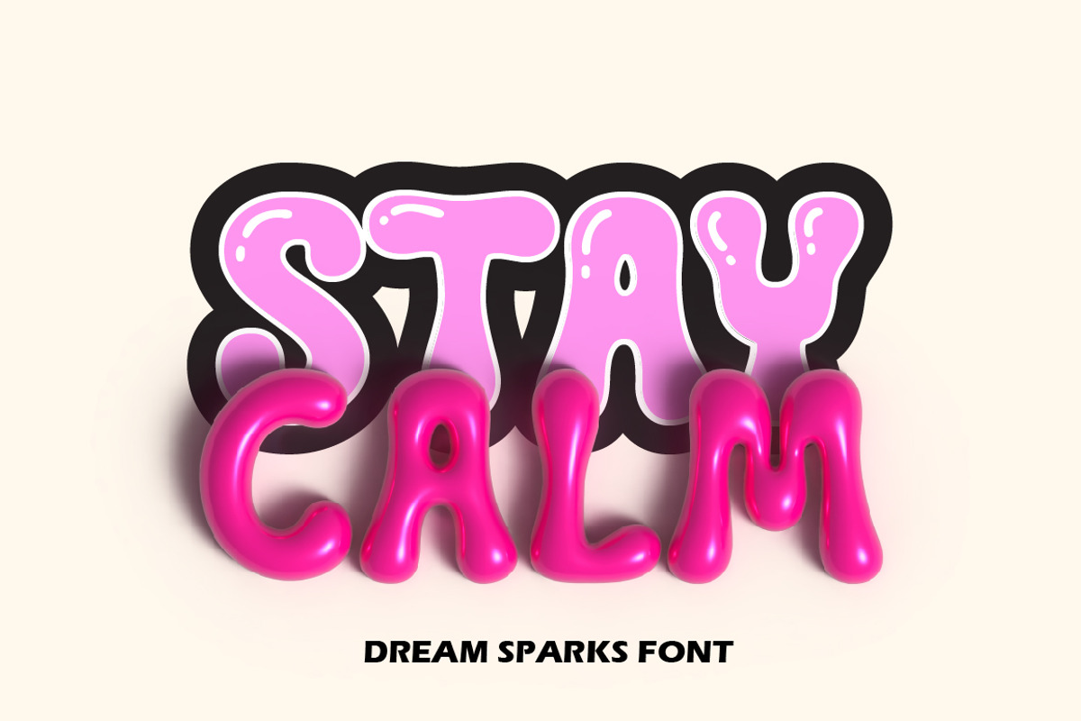 Dream Sparks - Bubble Display Font, a Handwritten Font by Typebae (Photo 6 of 8)