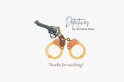 Detective Vector Clipart Set, a Work Illustration by Universe Mary (Thumbnail 9 of 9)