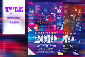 New Years 2019 Flyer Template
