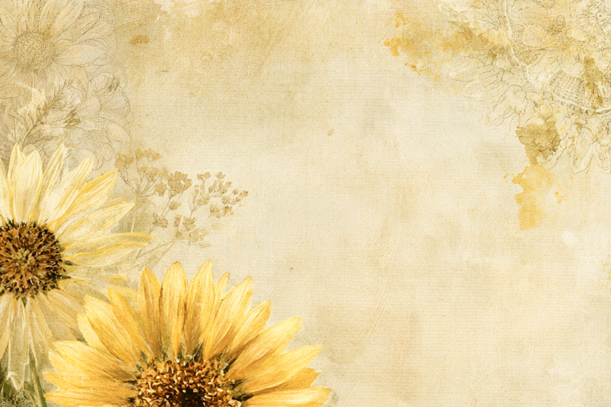 Sunflower Background Junk Journal, a Background Graphic by Printable Treasure (Photo 2 of 3)