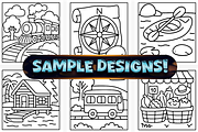 Bold Easy Travel Coloring Pages, a Sport Illustration by Craftsbeefy (Thumbnail 2 of 4)