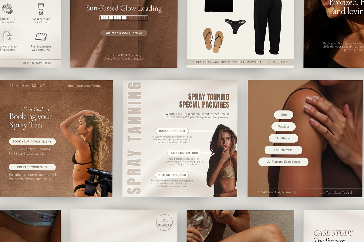 Spray Tan Instagram Post Templates, a Social Media Template by Design Lush Studio (Photo 7 of 7)