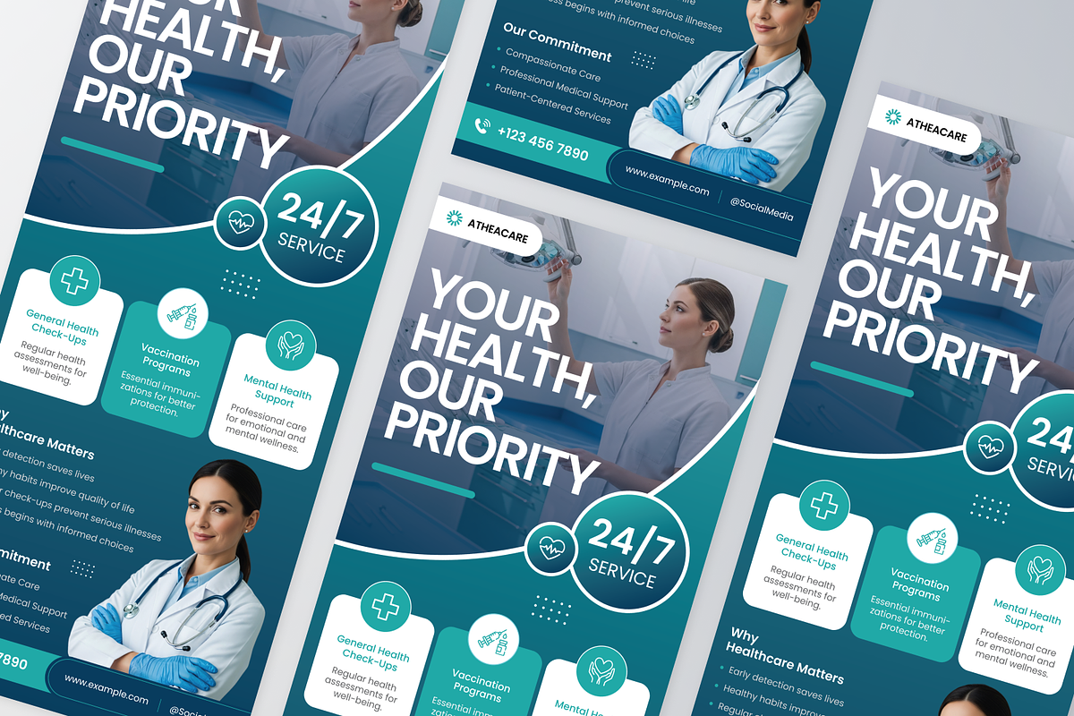 Healthcare Campaign Roll Up Banner, a Poster Template by Annora Studio (Photo 5 of 6)