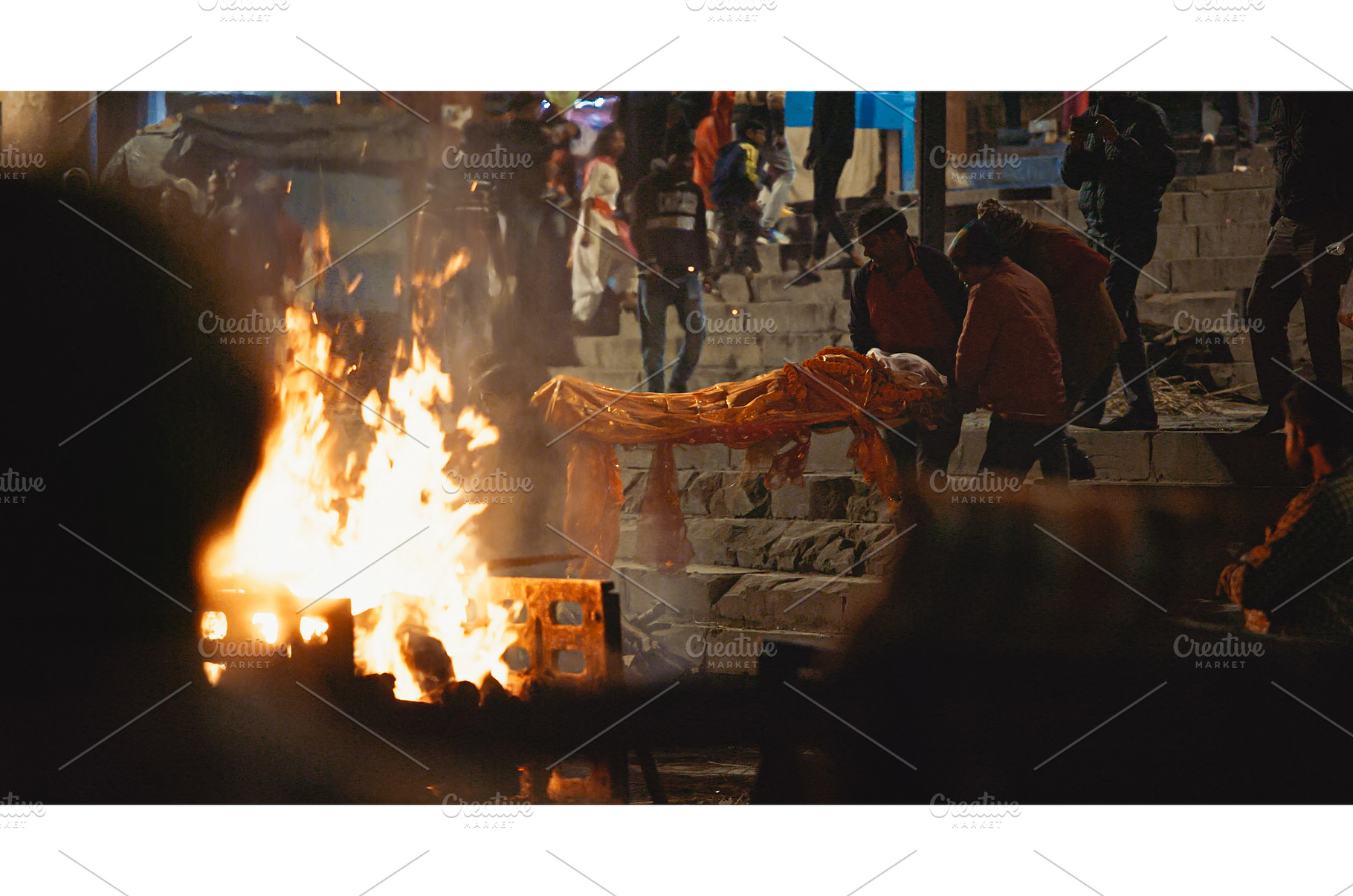 Tourists watching for fire during a, an Architecture Photo by Our Amazing World