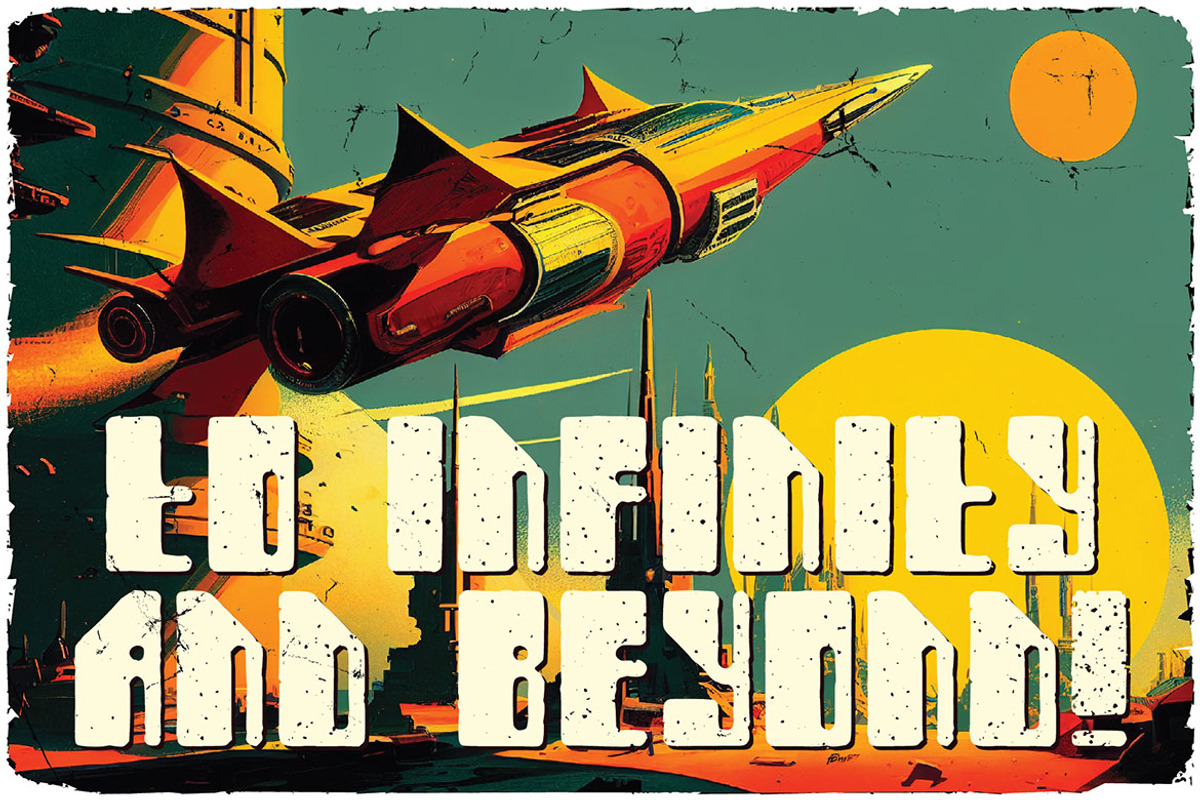 Space Journey Display Font, a Sans Serif Font by JumboDesign (Photo 6 of 6)