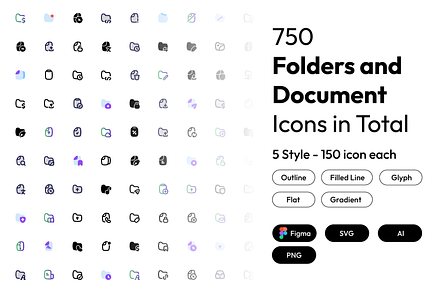 750 Folder and Documents Icons pack, a Duotone Icon by Directico Design Kit