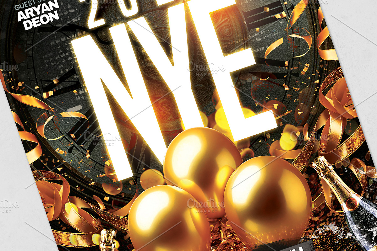 New Year Eve Flyer Template, a Flyer Template by Tarommir (Photo 4 of 4)