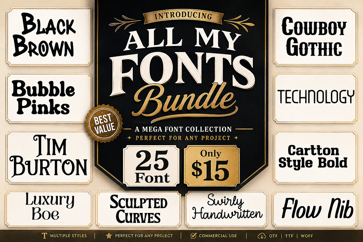 All My Fonts Font, a Sans Serif Font by Wow Magic (Photo 3 of 22)