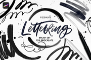 35 Lettering Brushes for Procreate, a Brush Add-On by PicByKate (Thumbnail 1 of 14)