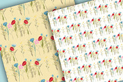 Wild flowers digital paper pack, a Pattern Graphic by designloverstudio (Thumbnail 5 of 7)
