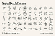 Tropical Doodle - Hand-Drawn Set, a Seasonal Illustration by Invisual Studio (Thumbnail 2 of 13)