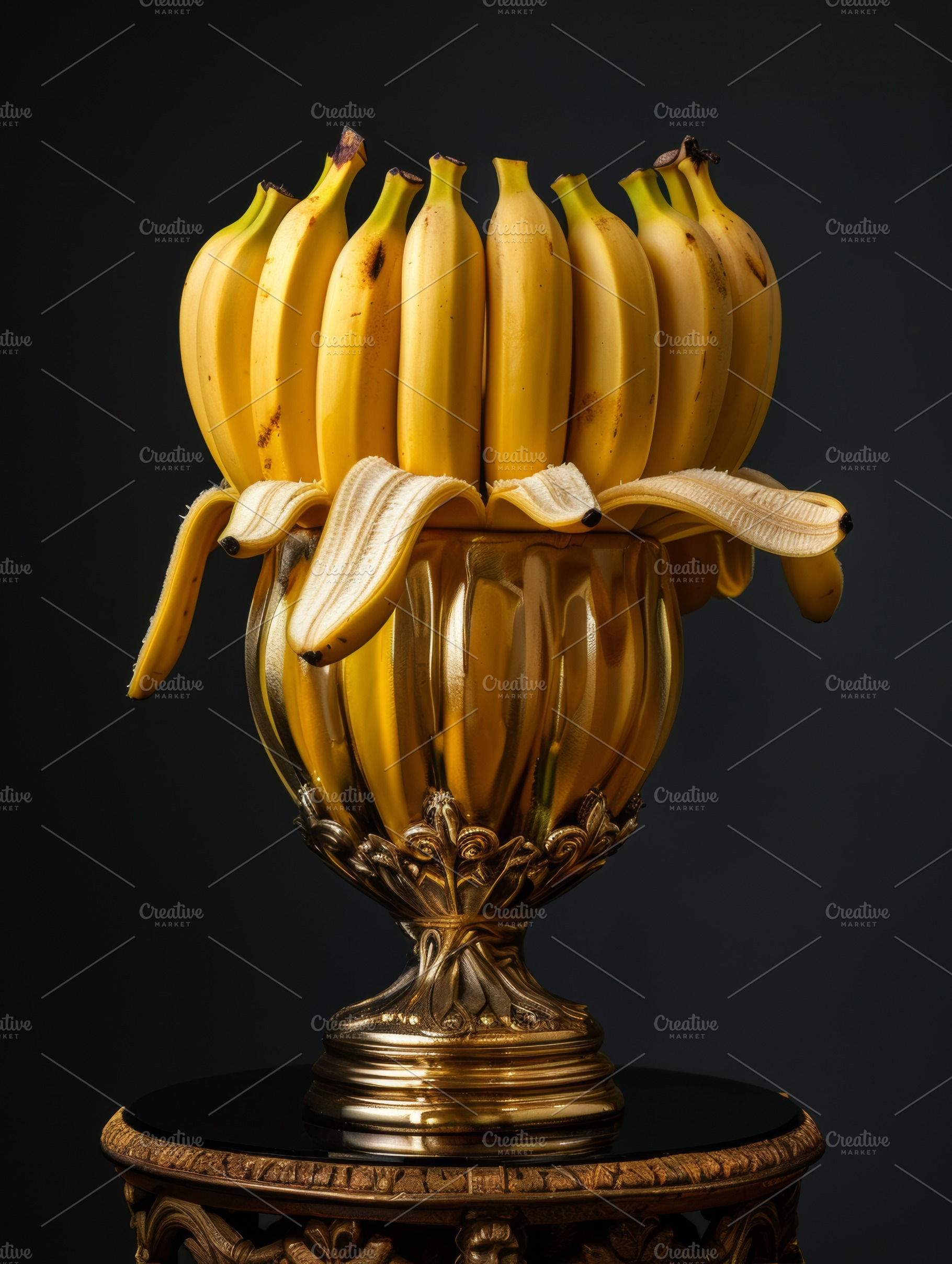 Banana trophy. Winner's cup, a Food & Drink Photo by Handmadefont