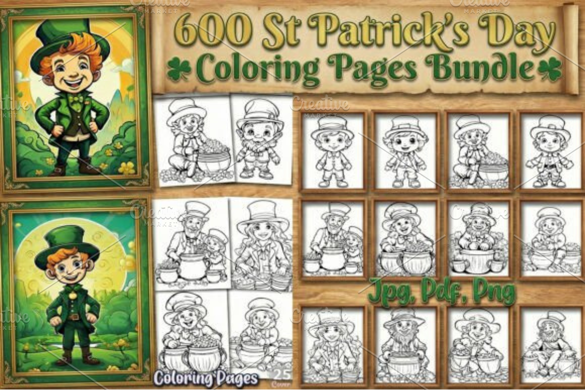 600 St.Patrick’s Day Bundle Book, a Seasonal Illustration by Design Station (Photo 2 of 3)
