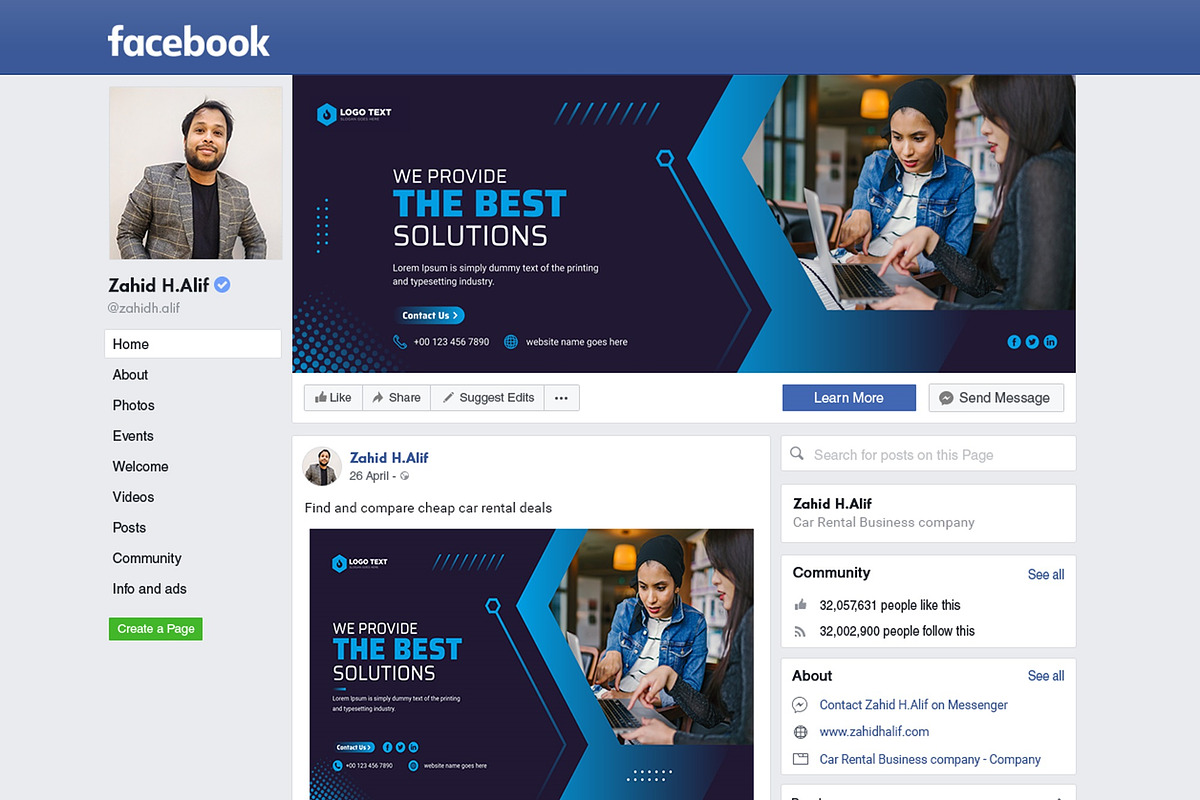 Social media cover & web banner design preview 3
