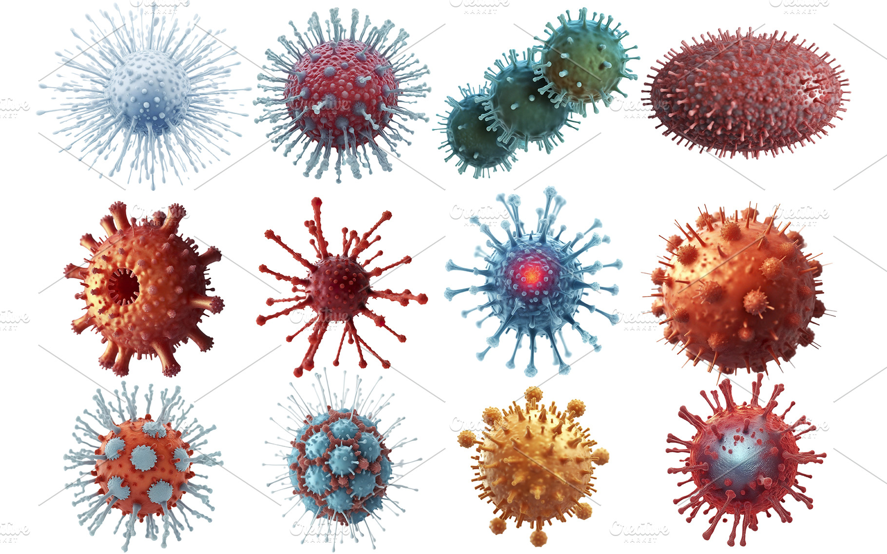 virus, bacteria, microbe close-up, a Health & Medical Photo by itakdalee
