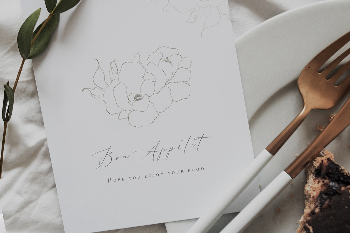 Magnolia Line Art Illustration, a Decorative Illustration by WalaPalette (Photo 3 of 4)