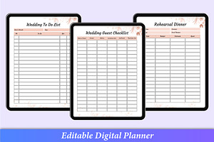 Digital Wedding Planner Canva Kdp