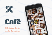 Social Media Templates for Café, a Social Media Template by SmallMakersContent (Thumbnail 1 of 6)