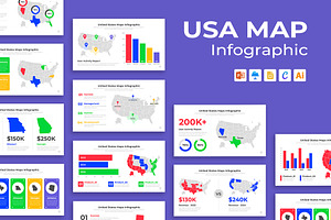 USA Maps Infographic Template