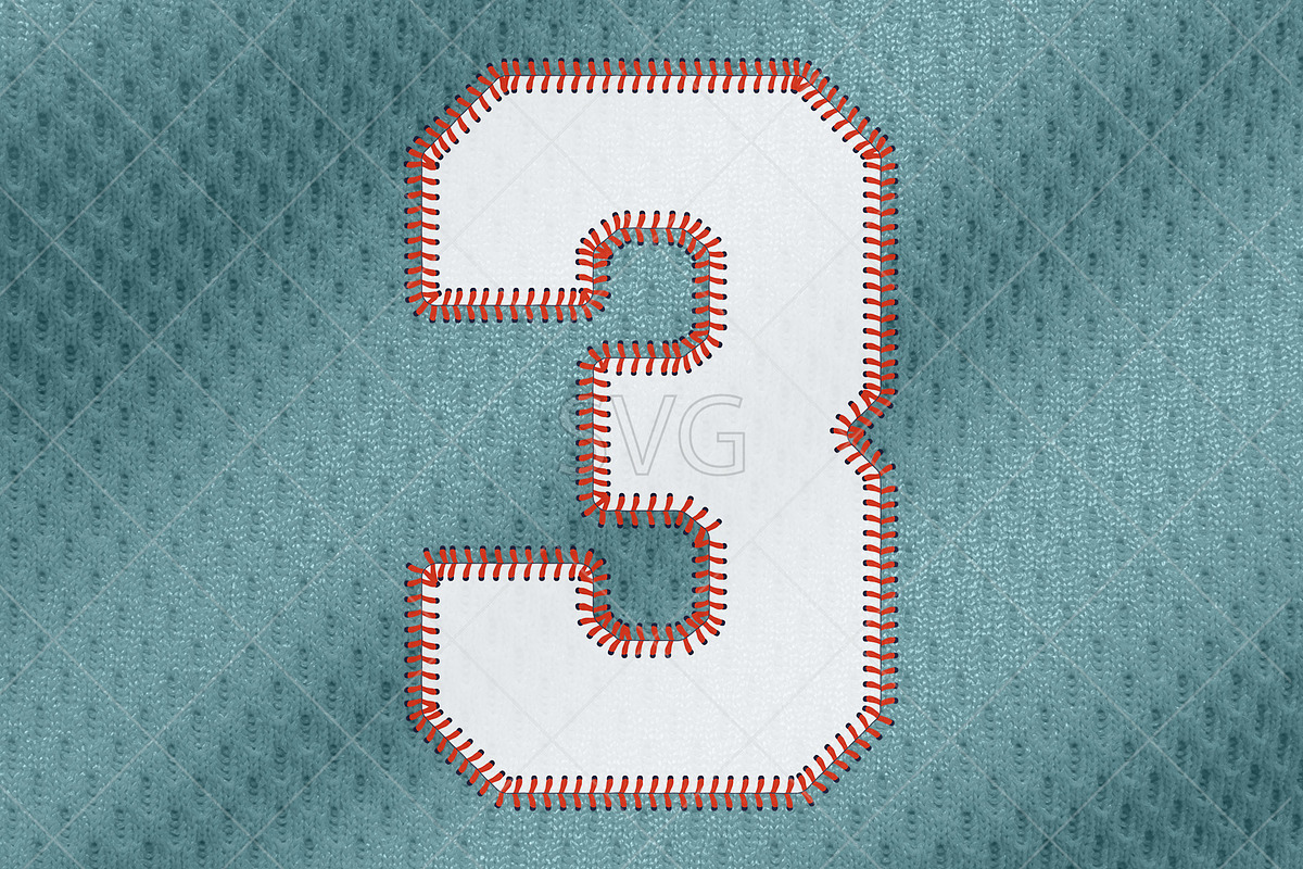 Baseball Numbers Font. SVG, PNG, an Object Graphic by MockupsBox (Photo 5 of 11)
