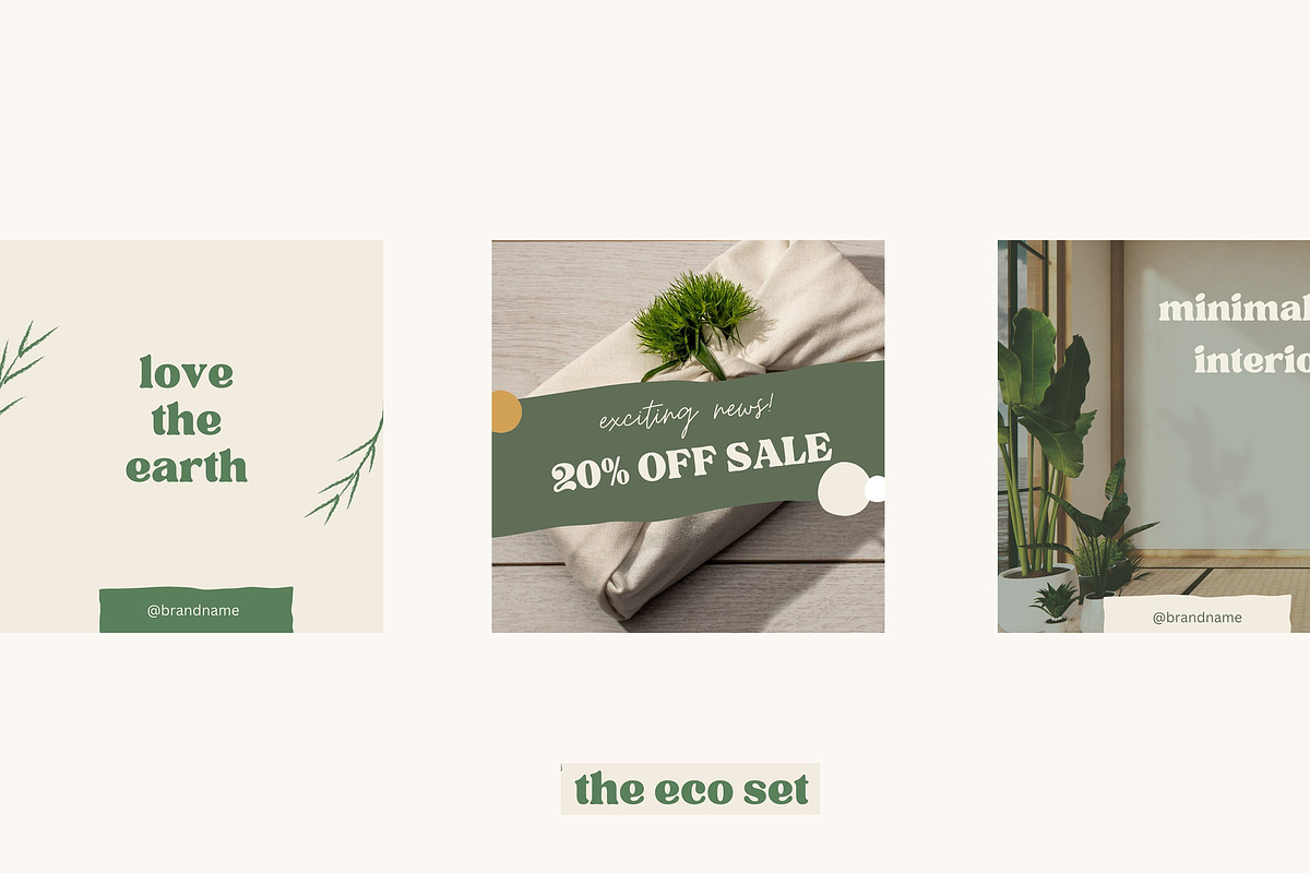 Eco-Friendly Instagram Templates, a Social Media Template by CreativeWilderness (Photo 2 of 7)