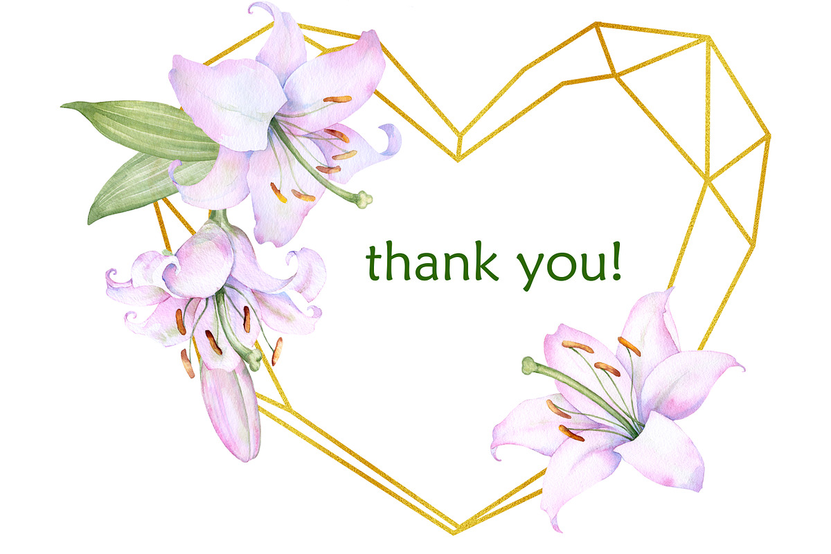 Watercolor clipart white lilies, an Illustration by EshaStudio (Photo 11 of 11)