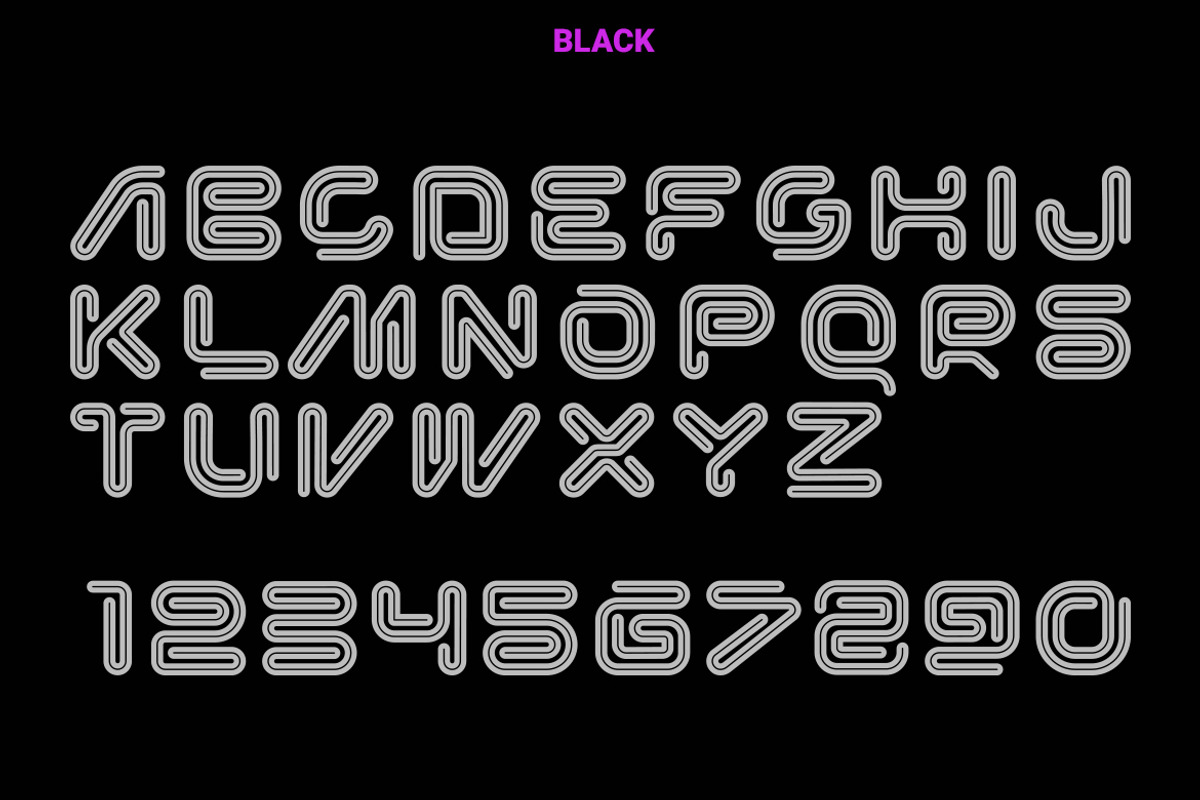 MazeLine Font preview 8