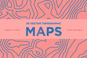 30 Vector Topographic Maps, a Texture Graphic by Projectile (Thumbnail 1 of 10)