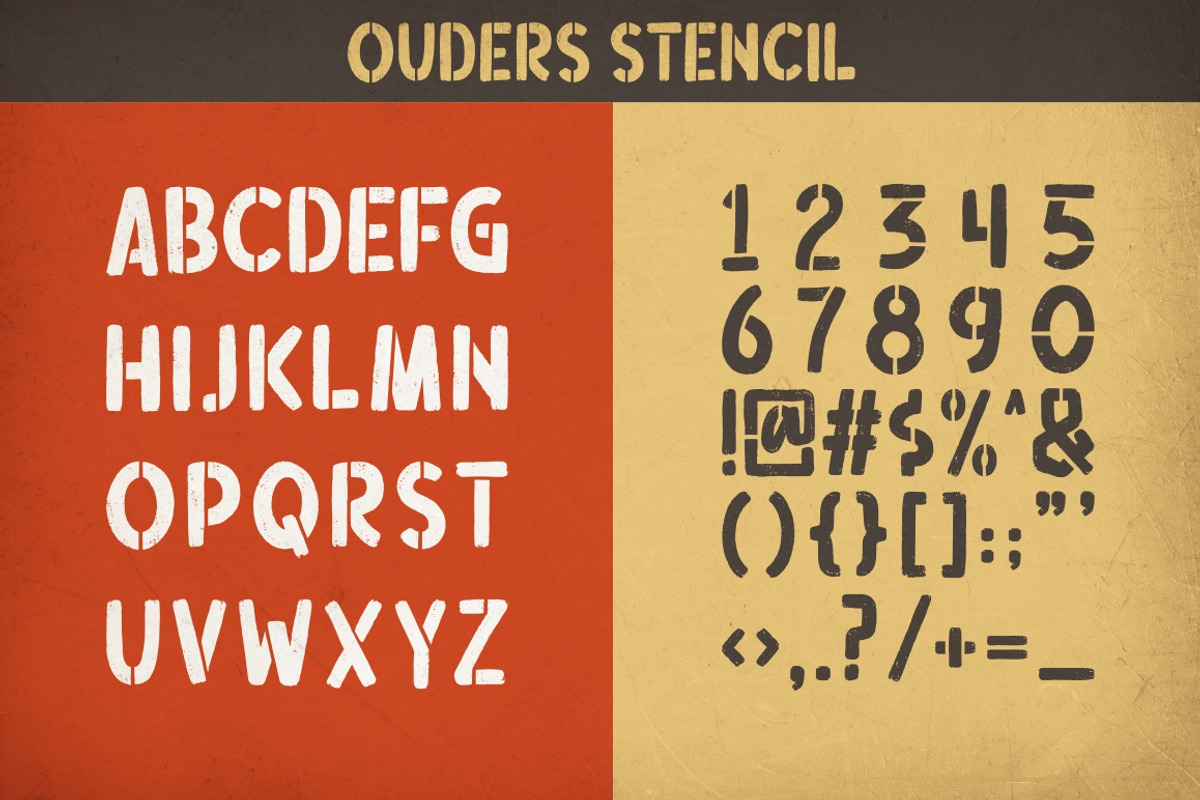 OUDERS - Stencil & Regular Font, a Font by Garisman Std (Photo 10 of 11)