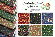 Watercolor Forest Seamless Patterns, a Decorative Illustration by OlDm_Shop (Thumbnail 1 of 10)