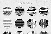 Black&White patterns + ink elements, a Pattern Graphic by Bosotochka♥Art (Thumbnail 2 of 9)