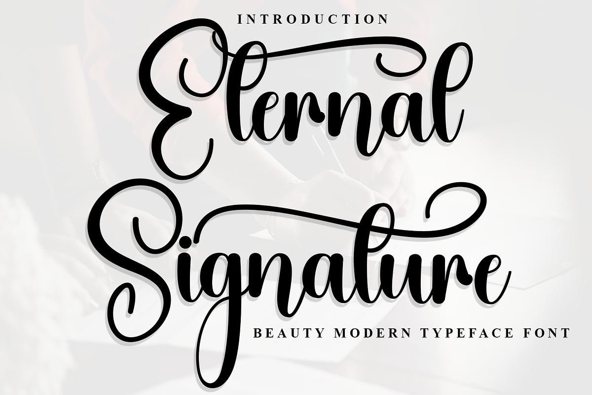 Eternal Signature, a Handwritten Font by InermediaSTUDIO (Photo 1 of 8)