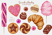 Watercolor Sweets and Pastry clipart, an Illustration by LuiDesignStudio (Thumbnail 3 of 4)