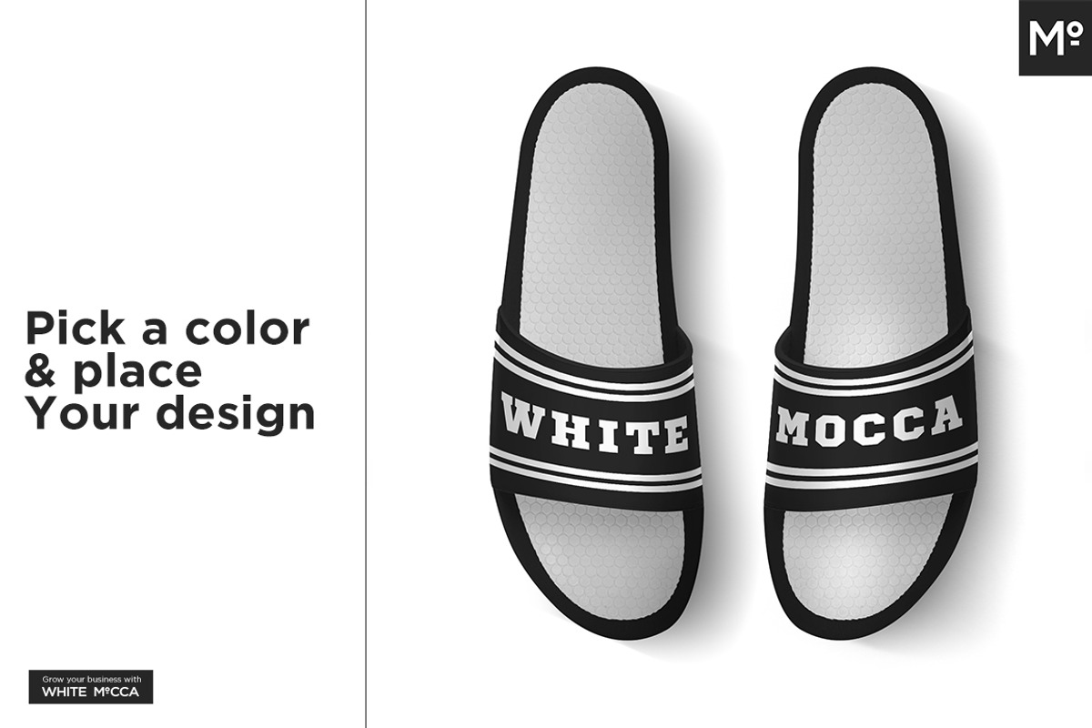 Slide Sandals Mock-up, an Apparel Mockup by Mocca Mockups Store (Photo 6 of 9)