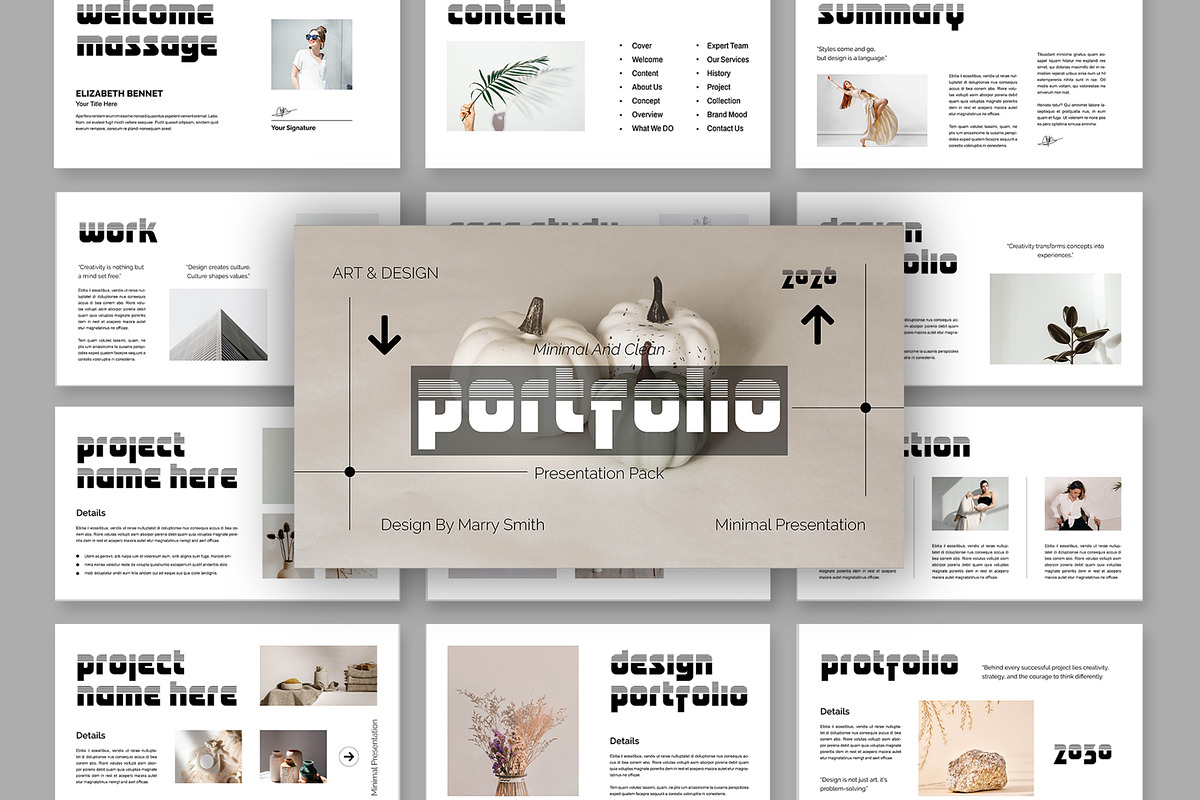 Minimal Portfolio Presentation Pack preview 2